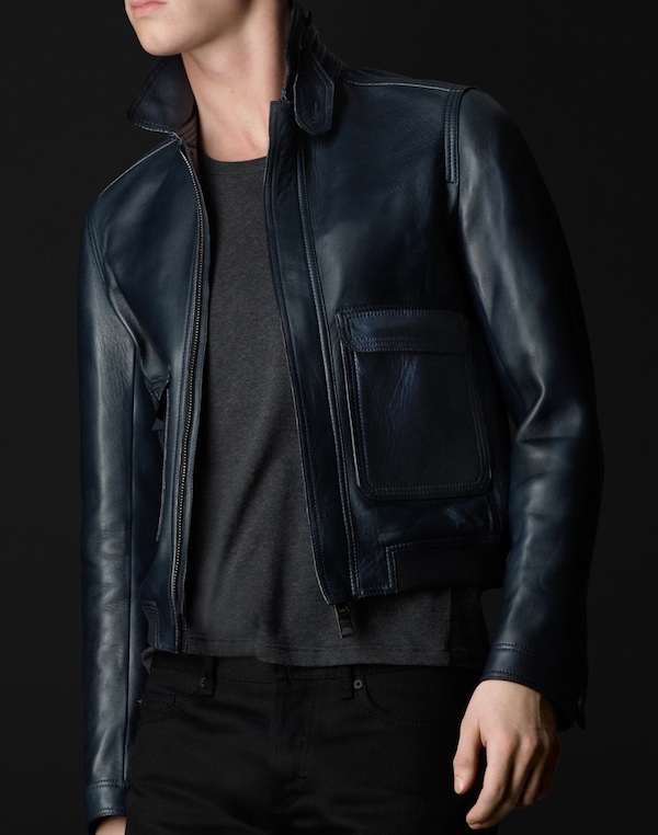 burberry leather jacket mens